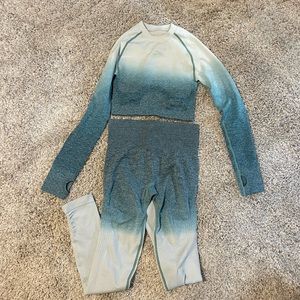 Matching ombré workout set